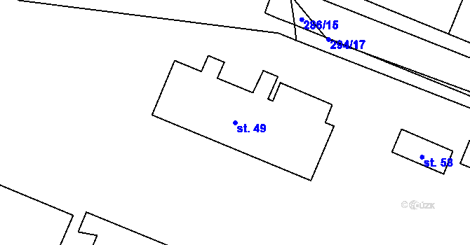 Parcela st. 49 v KÚ Dolní Lipka, Katastrální mapa