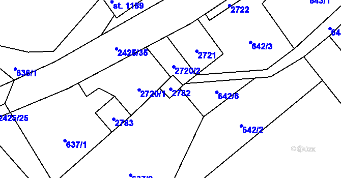 Parcela st. 2782 v KÚ Dolní Lomná, Katastrální mapa