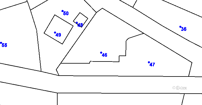 Parcela st. 46 v KÚ Střemchoví, Katastrální mapa