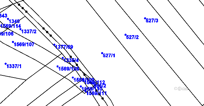 Parcela st. 527/1 v KÚ Dolní Lukavice, Katastrální mapa