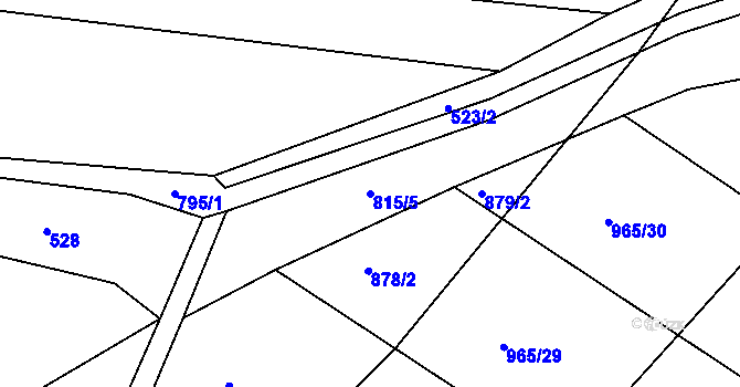 Parcela st. 815/5 v KÚ Dolní Lukavice, Katastrální mapa