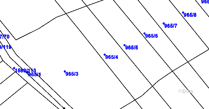 Parcela st. 965/4 v KÚ Dolní Lukavice, Katastrální mapa