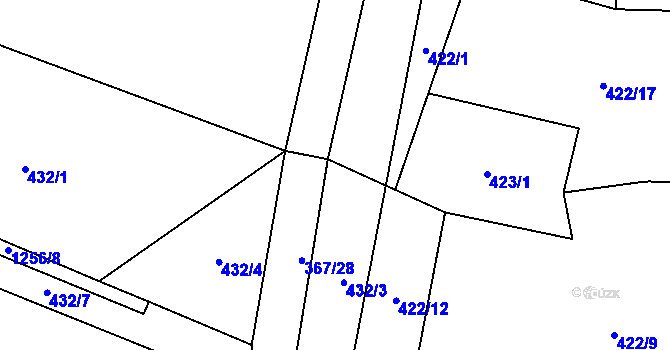 Parcela st. 439/25 v KÚ Horní Lukavice, Katastrální mapa