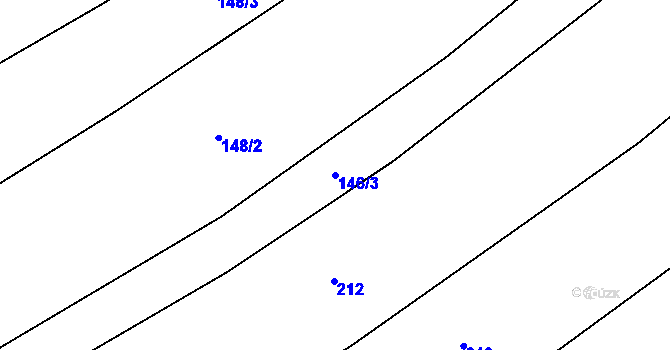 Parcela st. 146/3 v KÚ Snopoušovy, Katastrální mapa