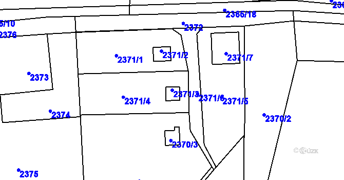 Parcela st. 2371/3 v KÚ Dolní Lutyně, Katastrální mapa