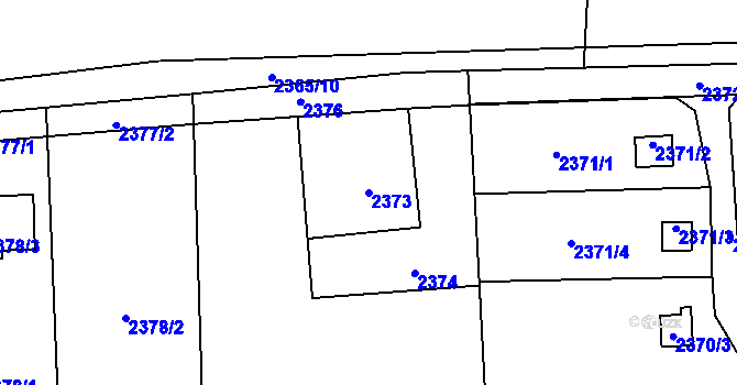 Parcela st. 2373 v KÚ Dolní Lutyně, Katastrální mapa