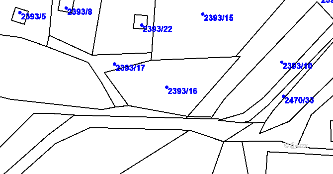 Parcela st. 2393/16 v KÚ Dolní Lutyně, Katastrální mapa