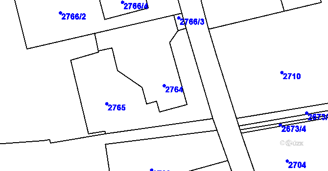 Parcela st. 2764 v KÚ Dolní Lutyně, Katastrální mapa