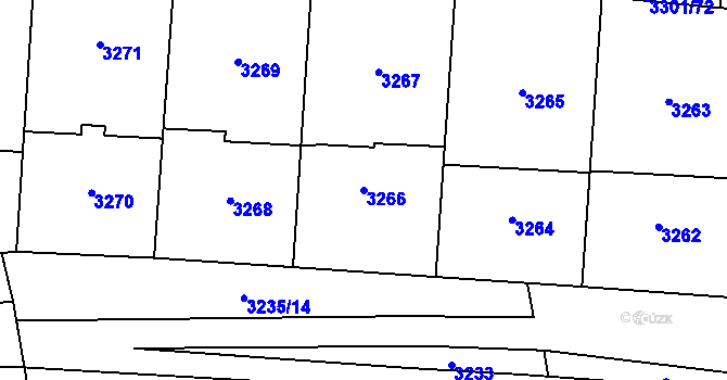 Parcela st. 3266 v KÚ Dolní Lutyně, Katastrální mapa
