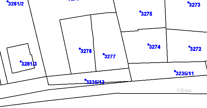 Parcela st. 3277 v KÚ Dolní Lutyně, Katastrální mapa