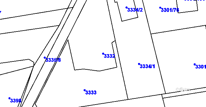 Parcela st. 3332 v KÚ Dolní Lutyně, Katastrální mapa