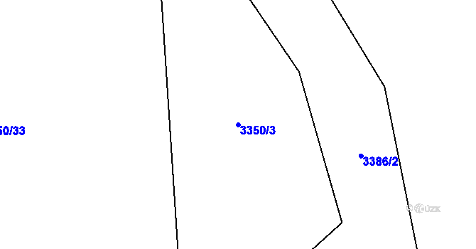 Parcela st. 3350/3 v KÚ Dolní Lutyně, Katastrální mapa
