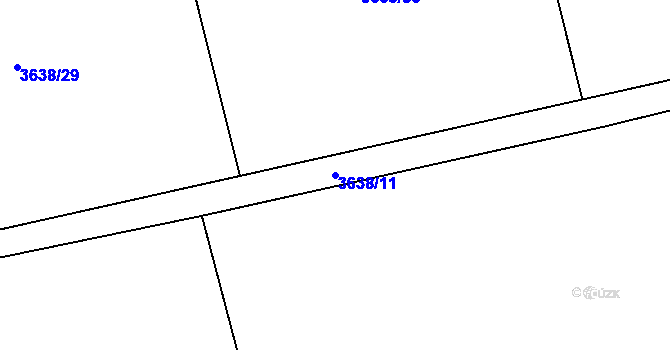 Parcela st. 3638/11 v KÚ Dolní Lutyně, Katastrální mapa