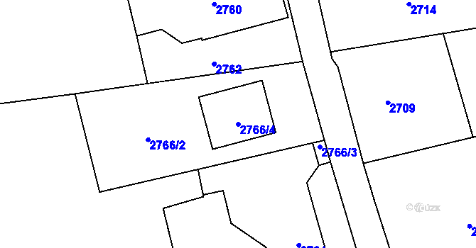 Parcela st. 2766/4 v KÚ Dolní Lutyně, Katastrální mapa