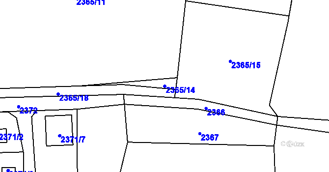 Parcela st. 2365/14 v KÚ Dolní Lutyně, Katastrální mapa
