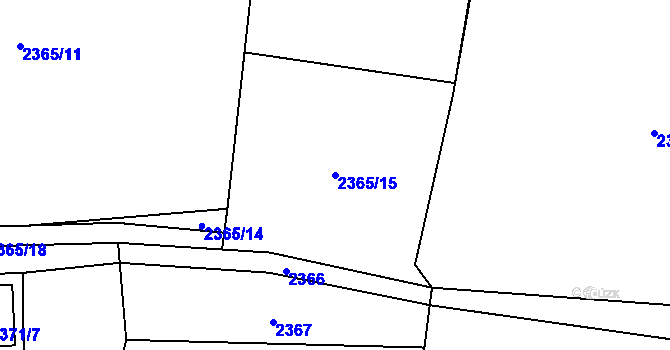 Parcela st. 2365/15 v KÚ Dolní Lutyně, Katastrální mapa