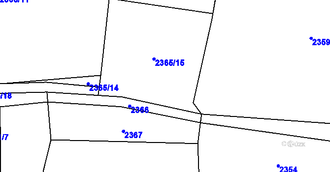 Parcela st. 2365/16 v KÚ Dolní Lutyně, Katastrální mapa