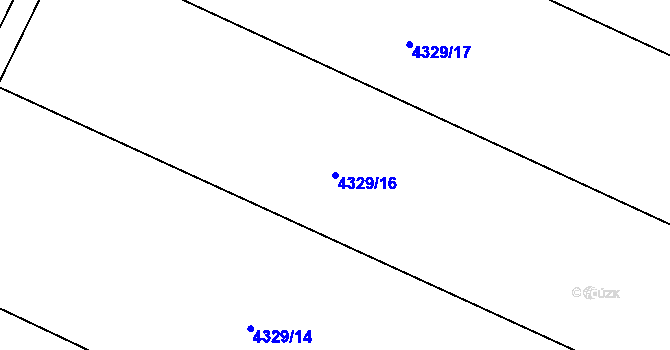 Parcela st. 4329/16 v KÚ Dolní Lutyně, Katastrální mapa
