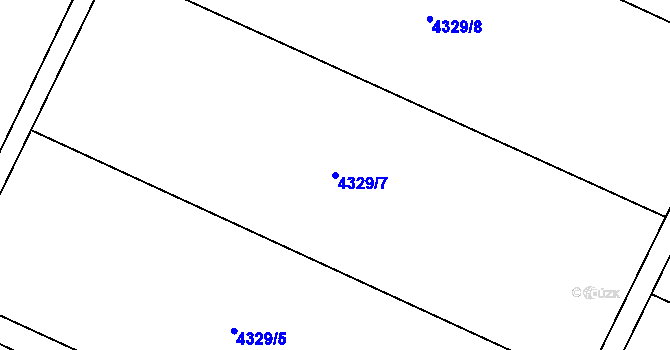 Parcela st. 4329/7 v KÚ Dolní Lutyně, Katastrální mapa