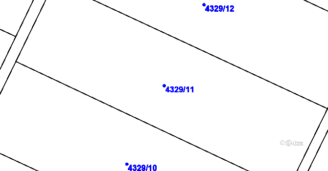 Parcela st. 4329/11 v KÚ Dolní Lutyně, Katastrální mapa