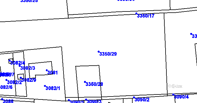 Parcela st. 3350/29 v KÚ Dolní Lutyně, Katastrální mapa