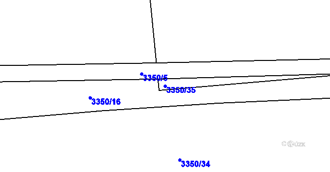 Parcela st. 3350/35 v KÚ Dolní Lutyně, Katastrální mapa