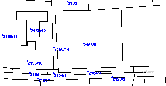 Parcela st. 2156/6 v KÚ Dolní Lutyně, Katastrální mapa
