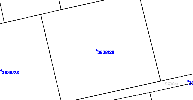 Parcela st. 3638/29 v KÚ Dolní Lutyně, Katastrální mapa