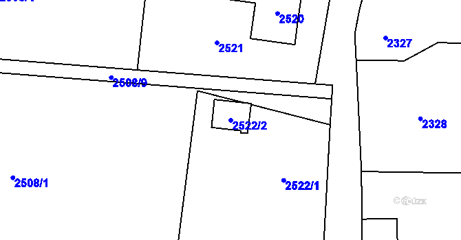 Parcela st. 2522/2 v KÚ Dolní Lutyně, Katastrální mapa