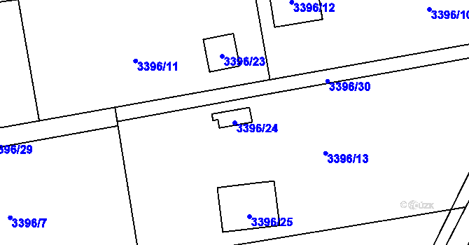 Parcela st. 3396/24 v KÚ Dolní Lutyně, Katastrální mapa