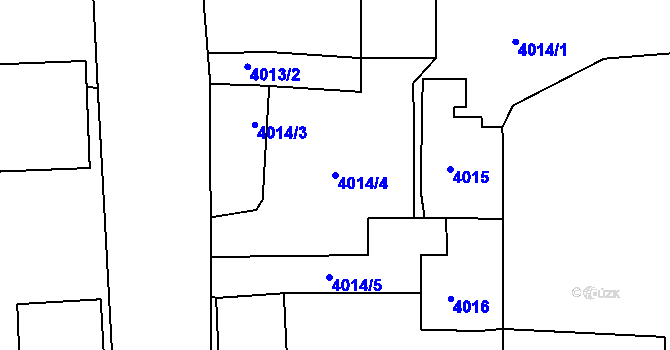 Parcela st. 4014/4 v KÚ Dolní Lutyně, Katastrální mapa