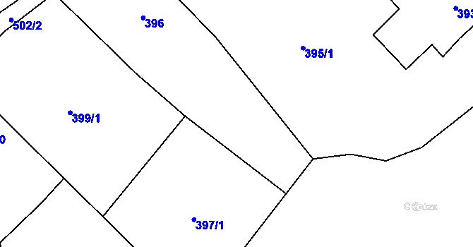 Parcela st. 397/2 v KÚ Dolní Lutyně, Katastrální mapa