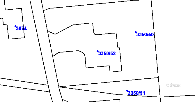 Parcela st. 3350/52 v KÚ Dolní Lutyně, Katastrální mapa