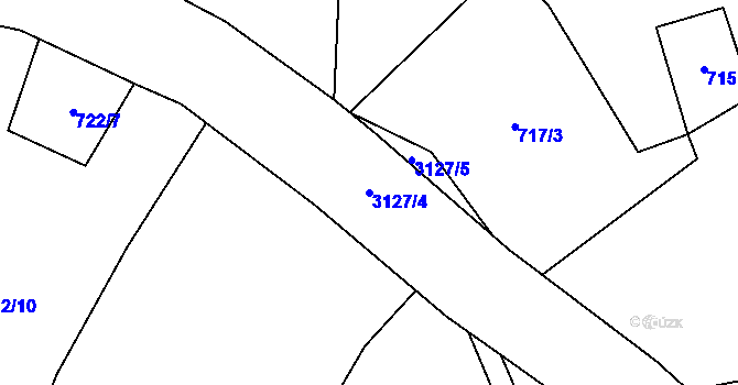 Parcela st. 3127/4 v KÚ Dolní Město, Katastrální mapa