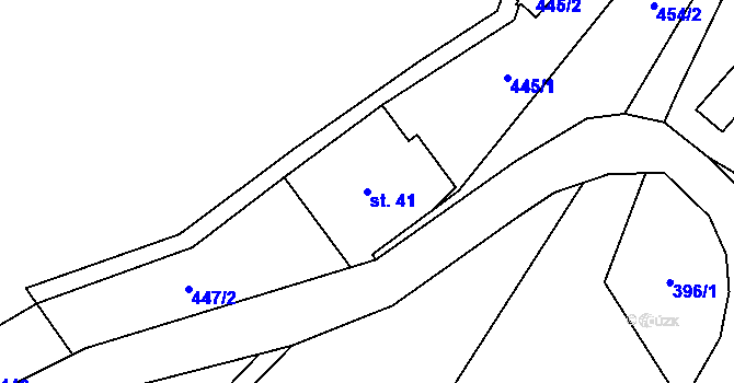 Parcela st. 41 v KÚ Horní Morava, Katastrální mapa