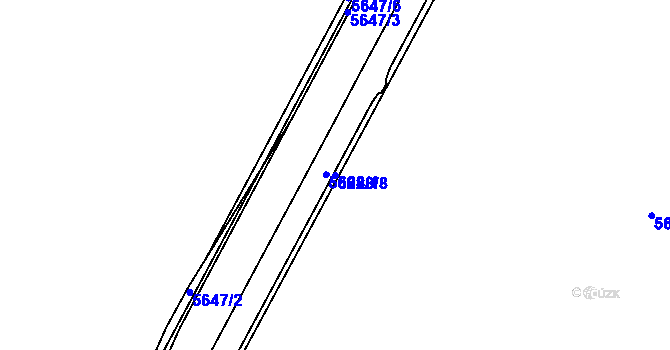 Parcela st. 5628/8 v KÚ Velká Morava, Katastrální mapa