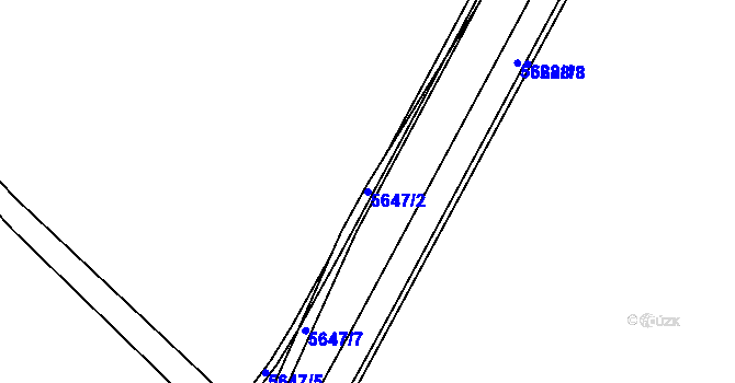 Parcela st. 5647/2 v KÚ Velká Morava, Katastrální mapa