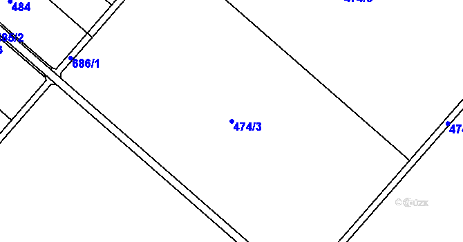 Parcela st. 474/3 v KÚ Dolní Nětčice, Katastrální mapa