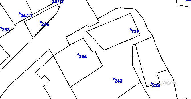 Parcela st. 238 v KÚ Dolní Nětčice, Katastrální mapa