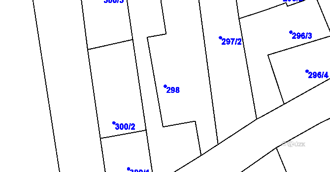 Parcela st. 298 v KÚ Dolní Nětčice, Katastrální mapa