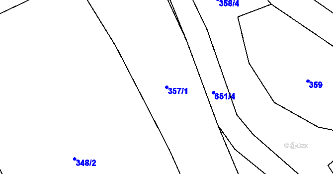 Parcela st. 357/1 v KÚ Dolní Nětčice, Katastrální mapa