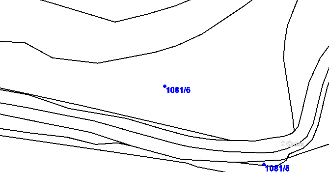 Parcela st. 1081/6 v KÚ Boučí, Katastrální mapa