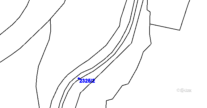 Parcela st. 2322 v KÚ Boučí, Katastrální mapa