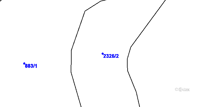 Parcela st. 2326/2 v KÚ Boučí, Katastrální mapa