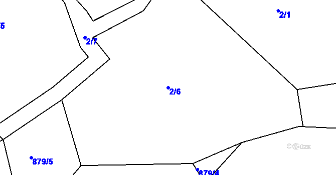 Parcela st. 2/6 v KÚ Horní Nivy, Katastrální mapa