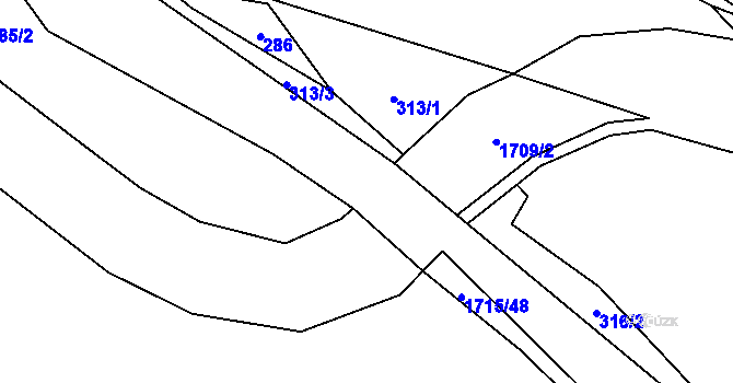 Parcela st. 1715/46 v KÚ Dolní Olešnice, Katastrální mapa