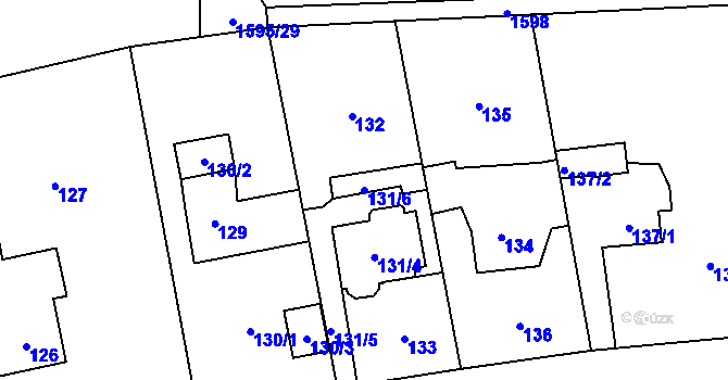 Parcela st. 131/6 v KÚ Dolní Počernice, Katastrální mapa