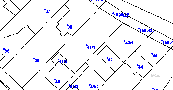 Parcela st. 41/1 v KÚ Dolní Počernice, Katastrální mapa