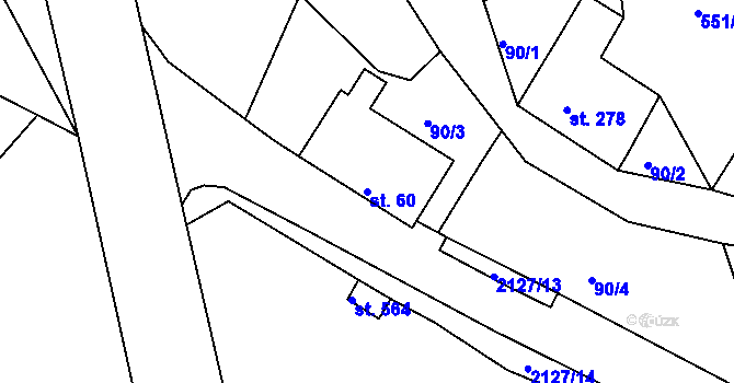Parcela st. 60 v KÚ Dolní Podluží, Katastrální mapa