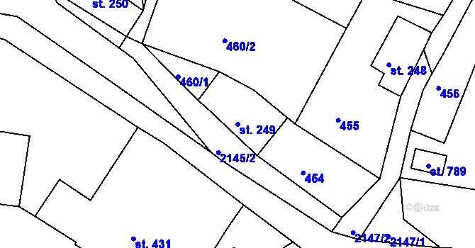 Parcela st. 249 v KÚ Dolní Podluží, Katastrální mapa